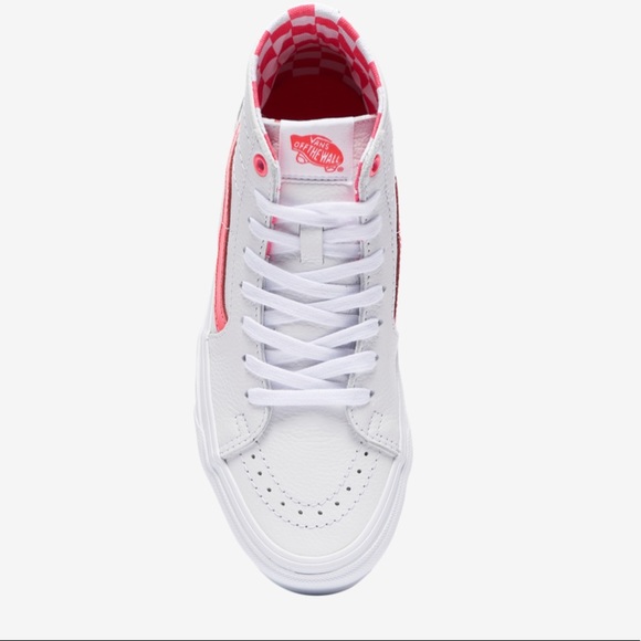 Vans SK8-Hi white with neon pink - Picture 4 of 9